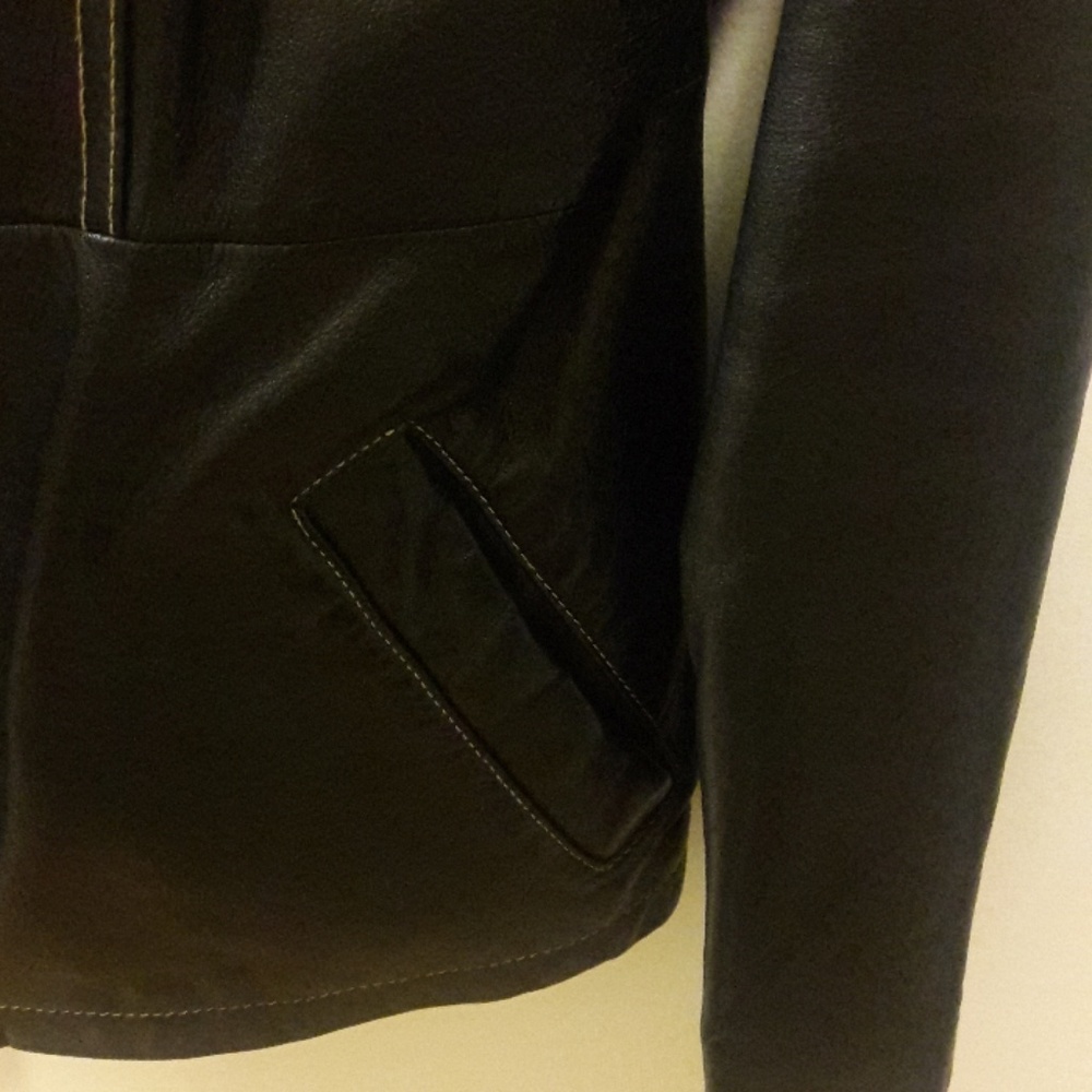 Leather blazer jacket - Picture 7 of 11